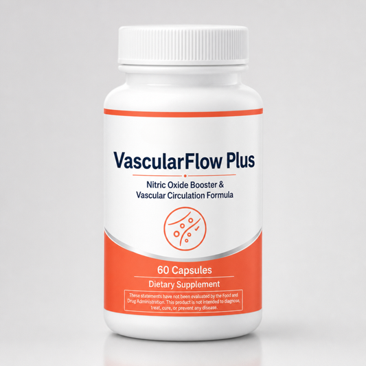 VascularFlow Plus — Nitric Oxide Booster & Vascular Circulation Formula (60 Capsules)